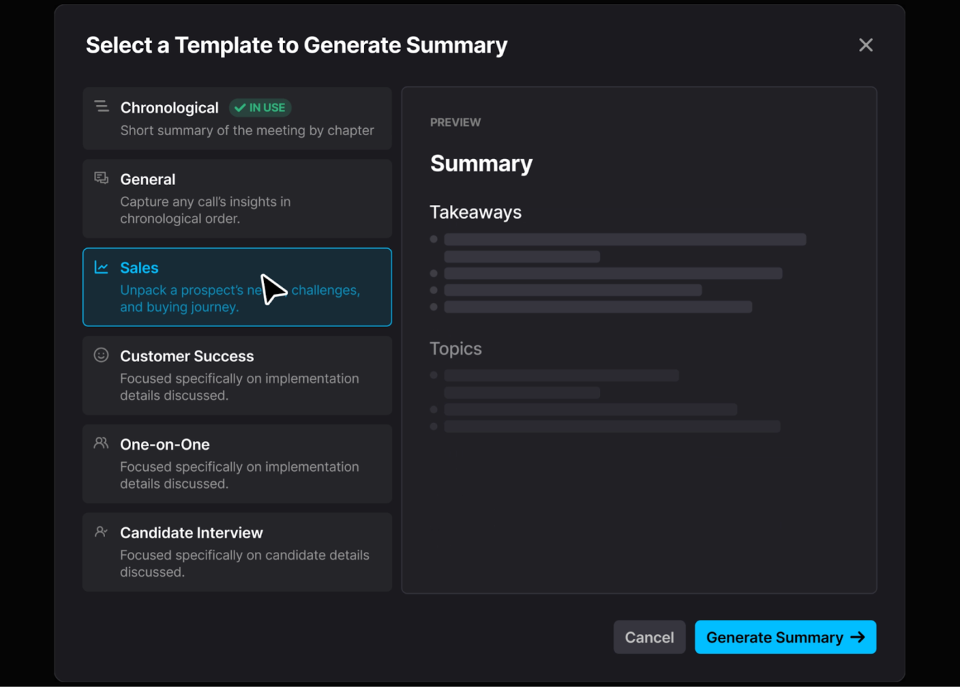 Fathom: ai transcript summarizer