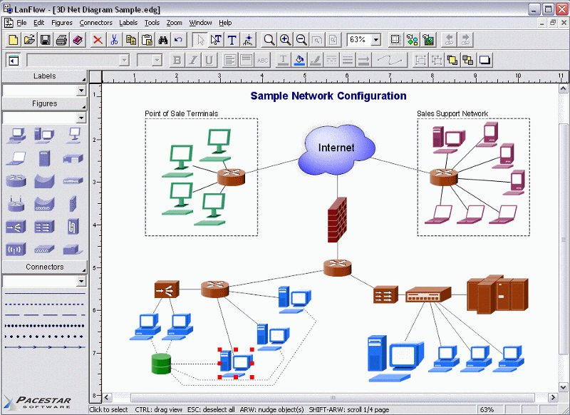 LanFlow: network diagram software