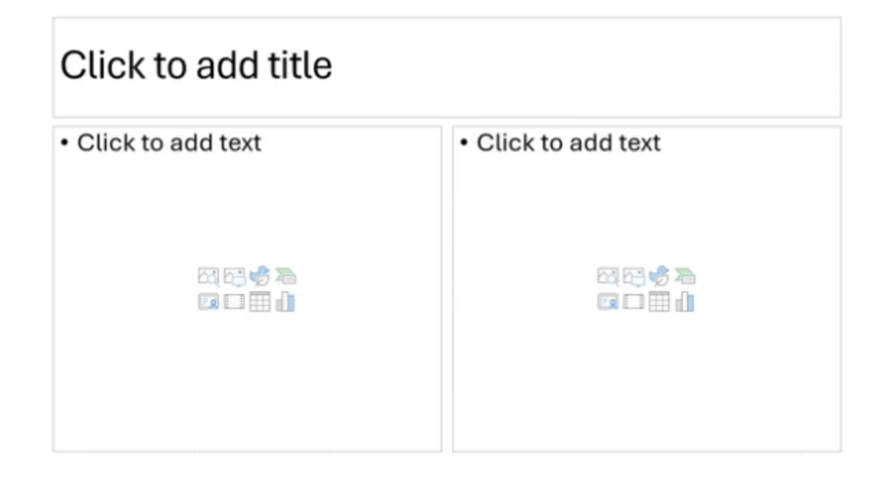 Microsoft PowerPoint Slide layouts