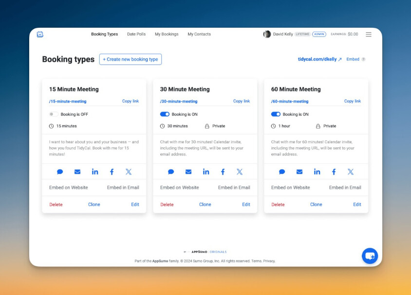 TidyCal Customizable booking pages: Tidycal Vs Calendly