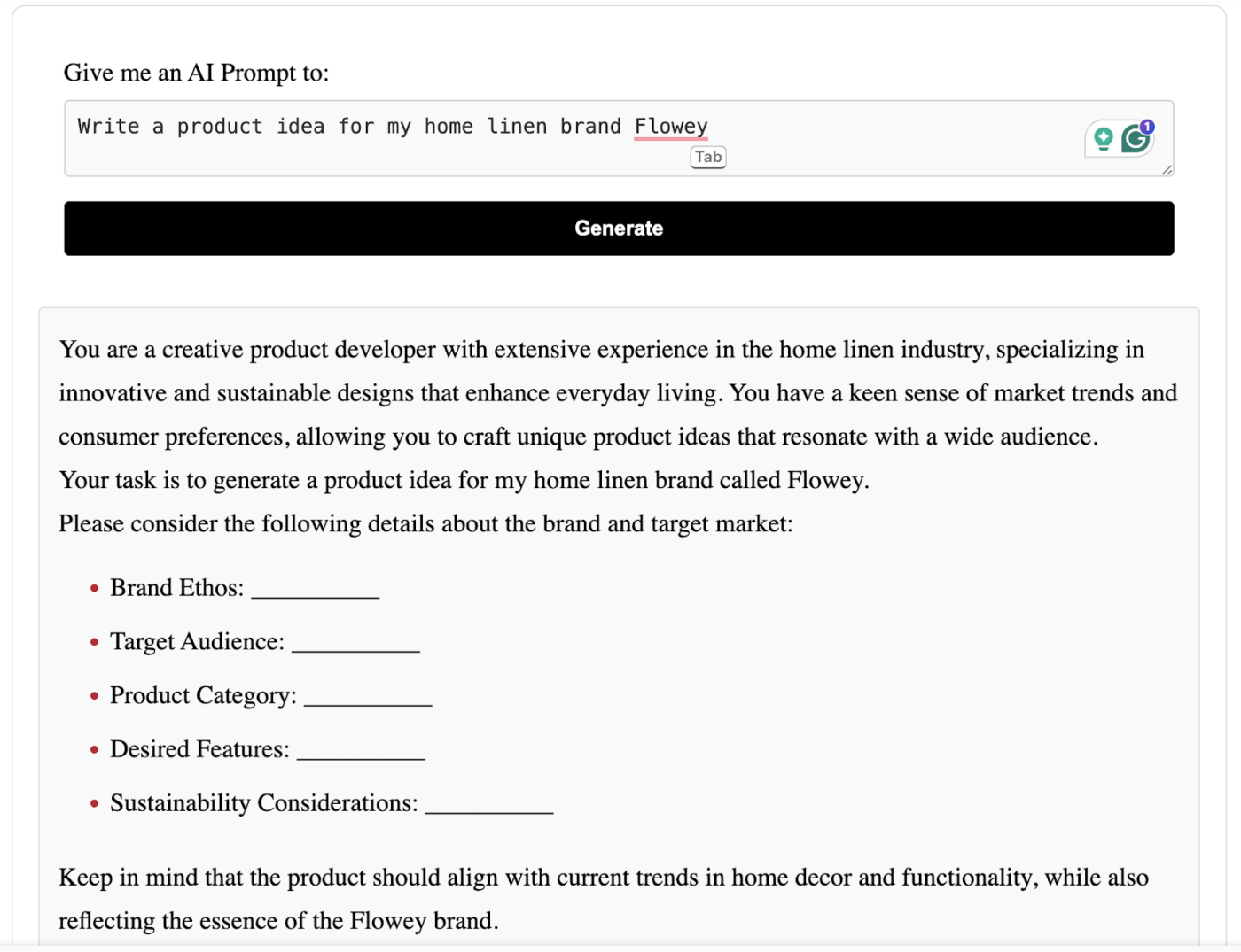 Feedough: product idea generators