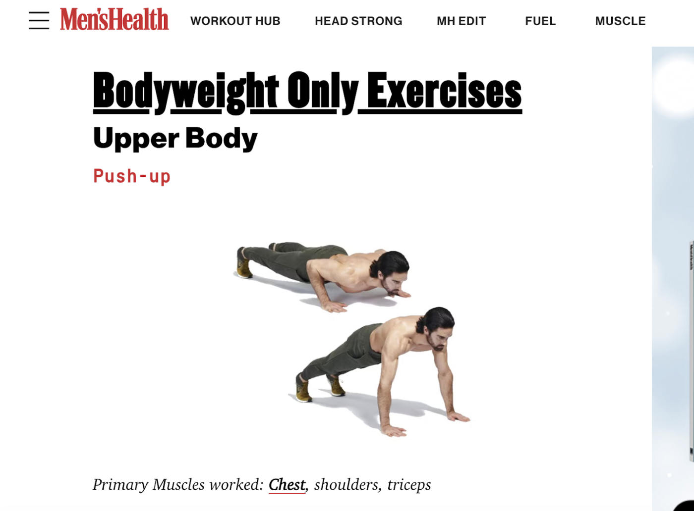 Men’s Health: Listicle Examples