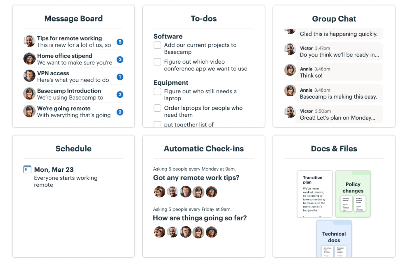 Basecamp: status reporting tools