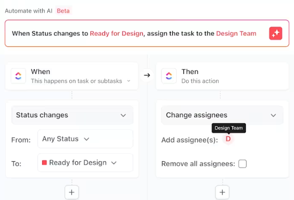 ClickUp Automations: how to track changes in google sheets