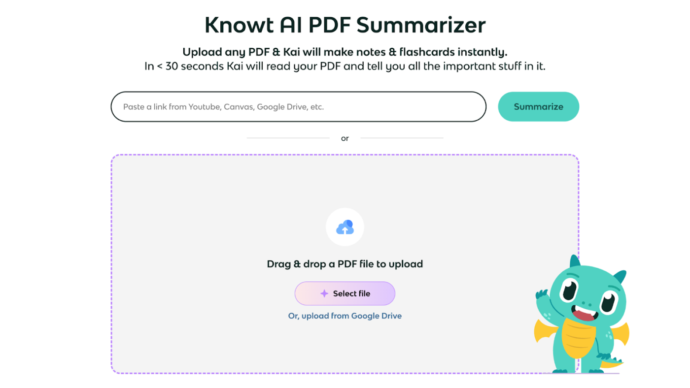 Knowt AI PDF Summarizer