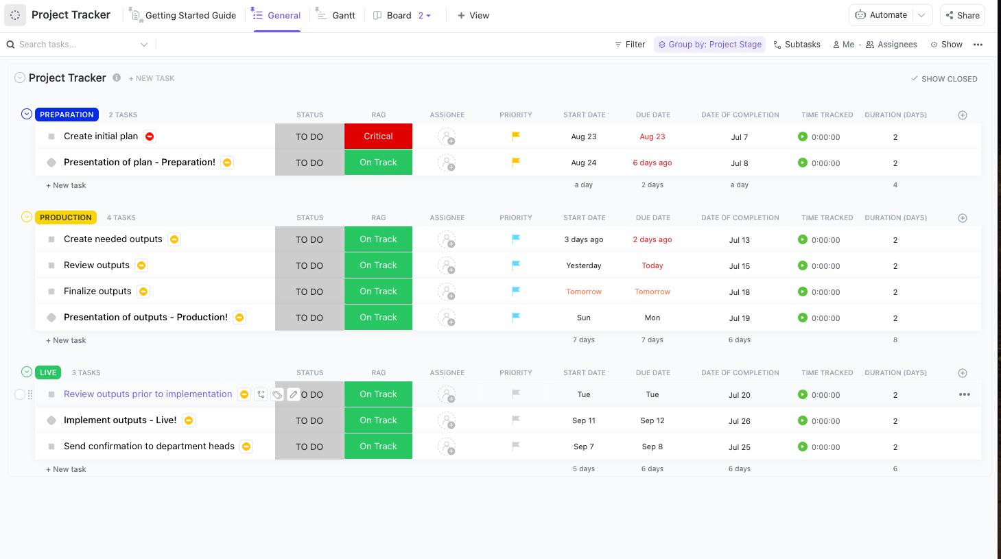 Apple Notes Templates: ClickUp Project Tracker Template