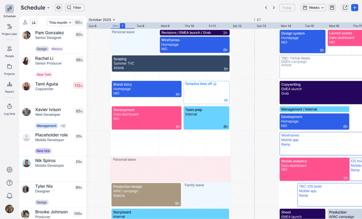 Drag-and-drop scheduling software: Float