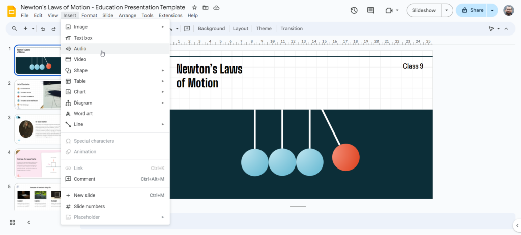 How to add voice over to Google Slides: Insert audio files into your slide