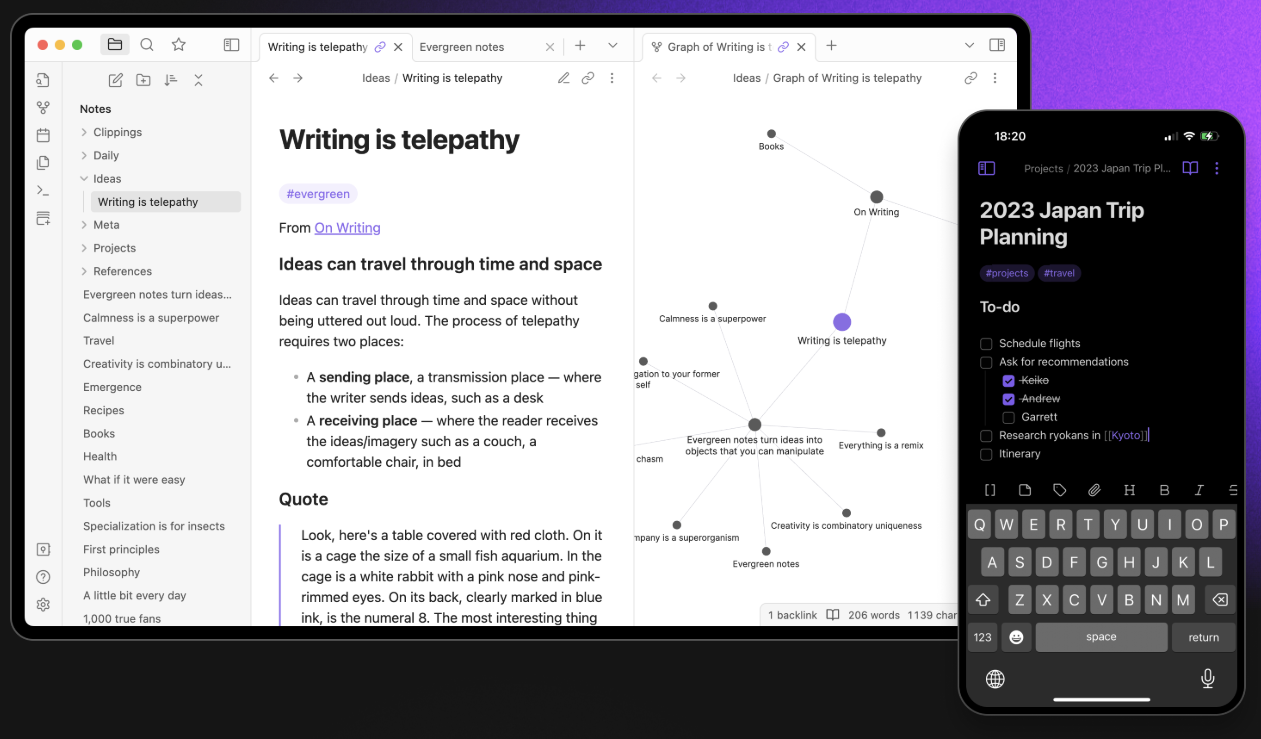 Plaud Note Alternative: Obsidian for personal note-taking