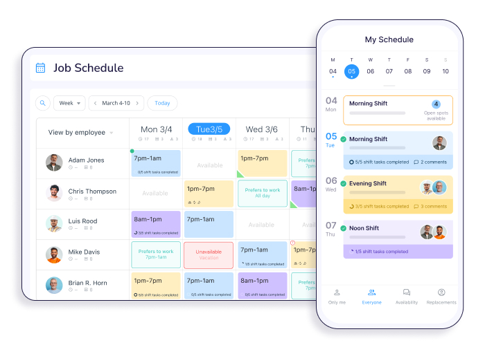 Drag-and-drop scheduling software: Connecteam