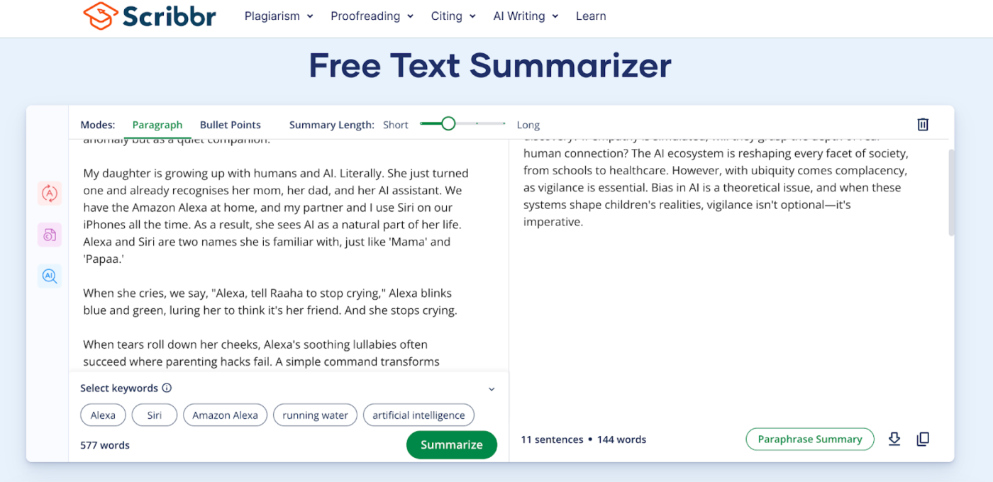  Text Shortener: Scribbr