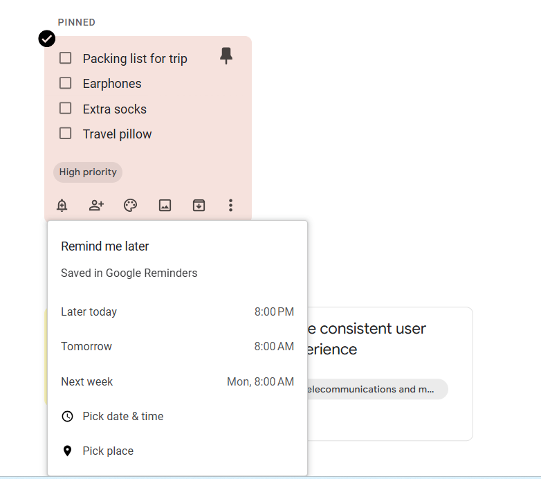 Google Keep Vs Apple Notes : Smart reminders