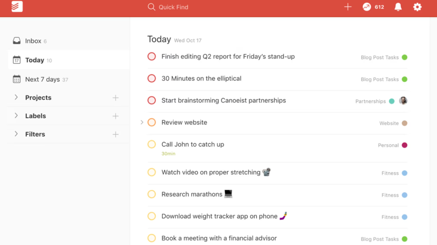 Motion vs Todoist: Task management 