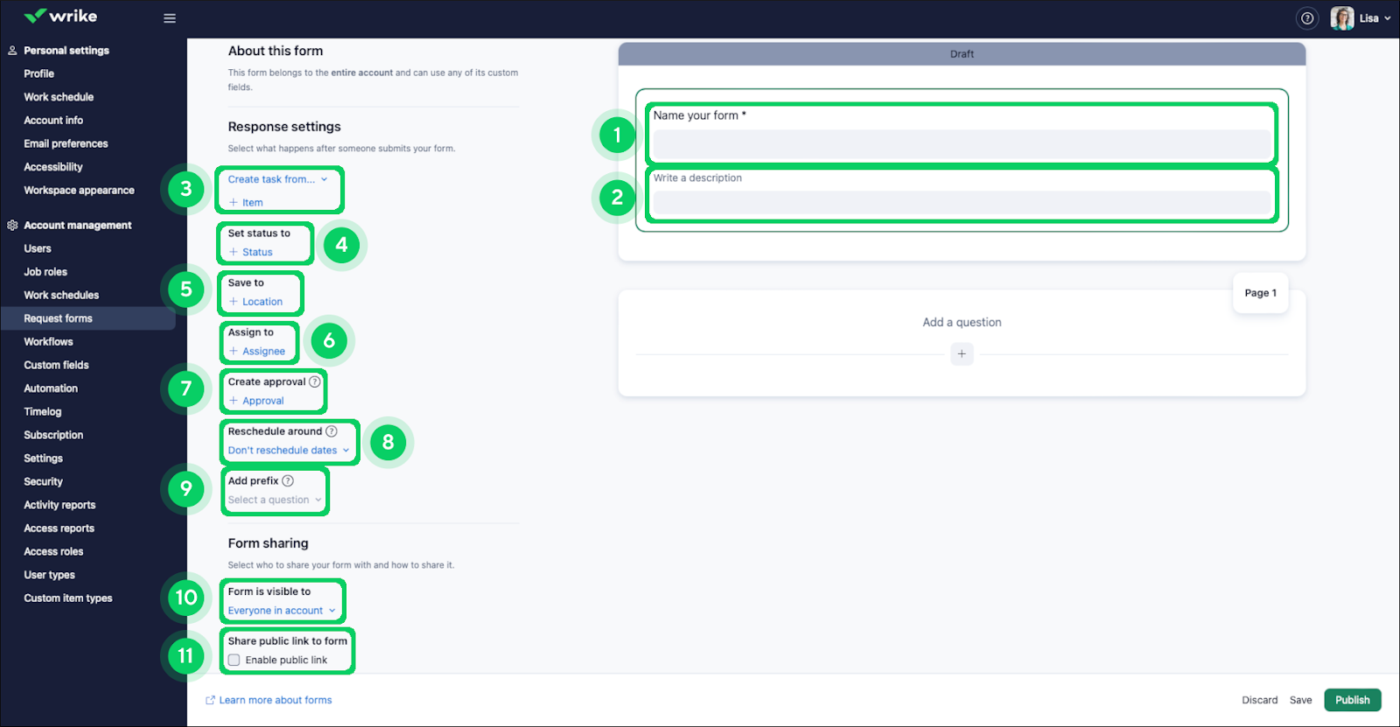 Project intake software:  Wrike