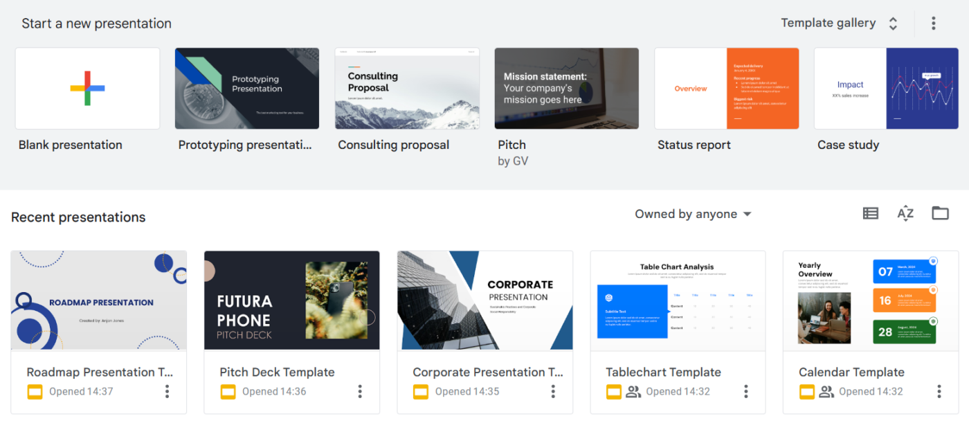 Open your presentation in Google Slides : how to track changes in google slides