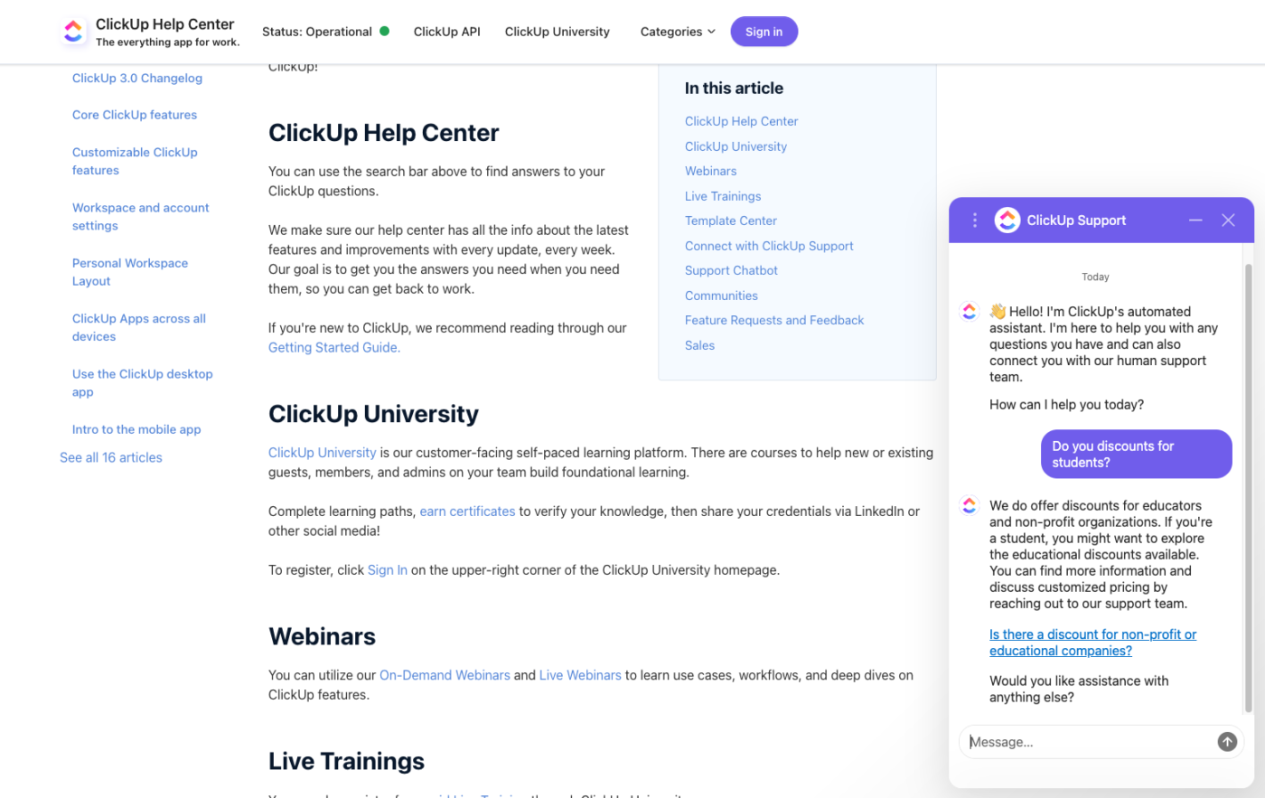 ClickUp’s Support chatbot: how to use ai for dropshipping