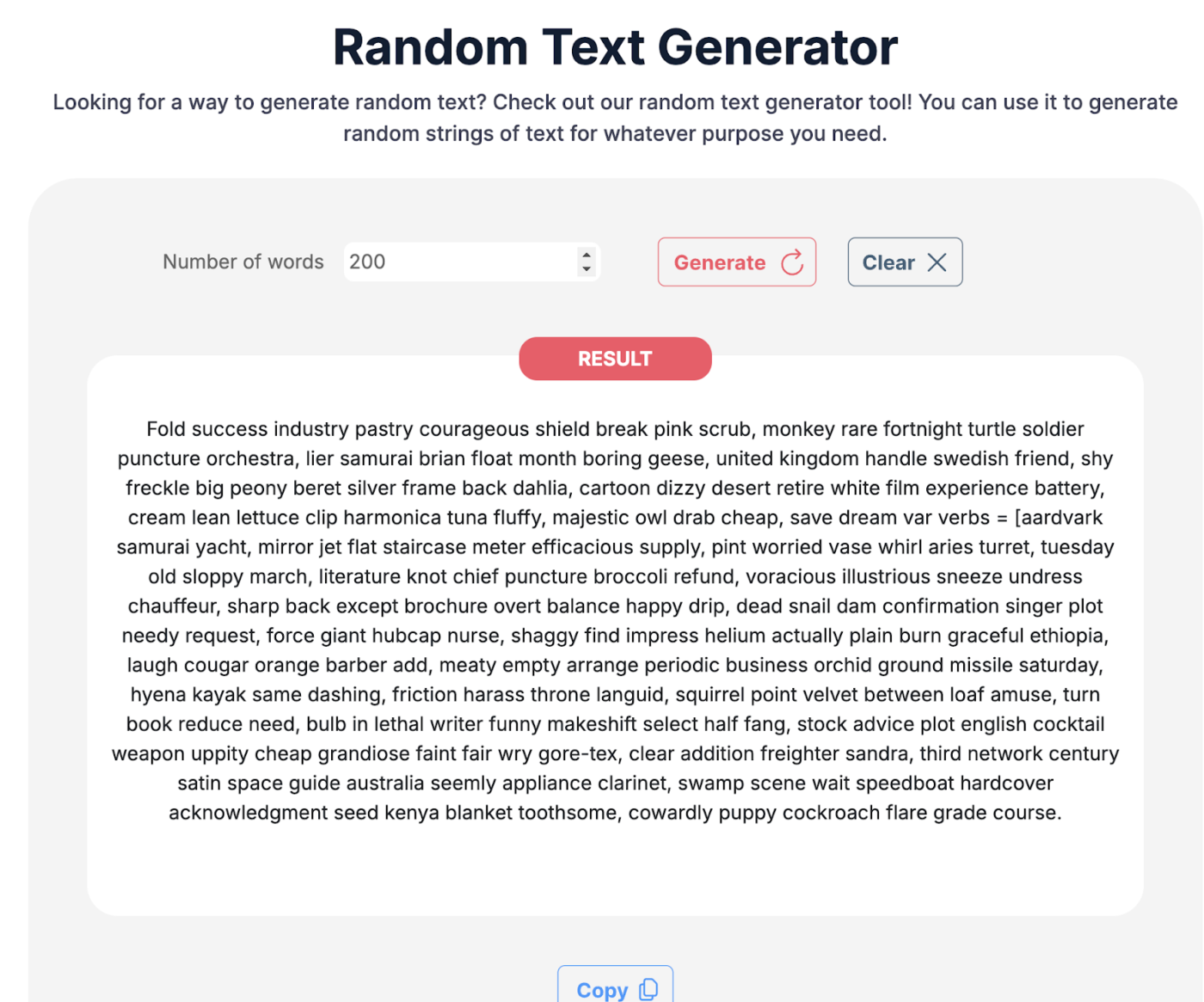 Random.Onl: random text generator