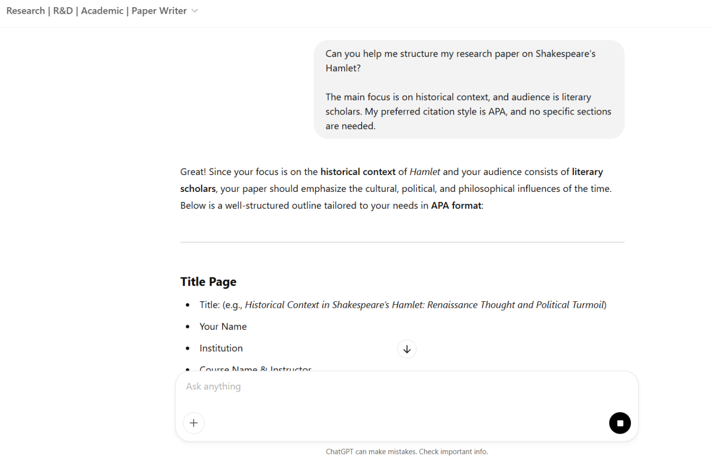 Research | R&D | Academic | Paper Writer GPT: Simplify your academic research journey