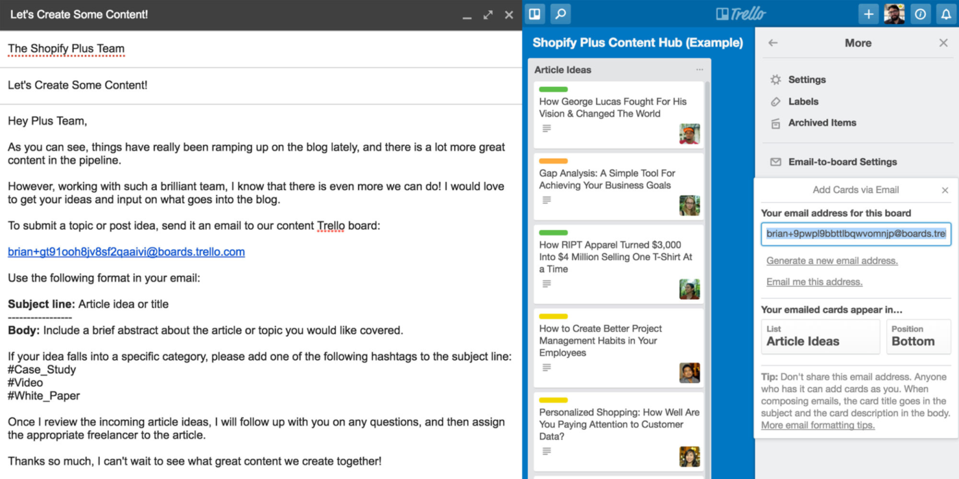 Convert emails into tasks (cards) : trello vs jira