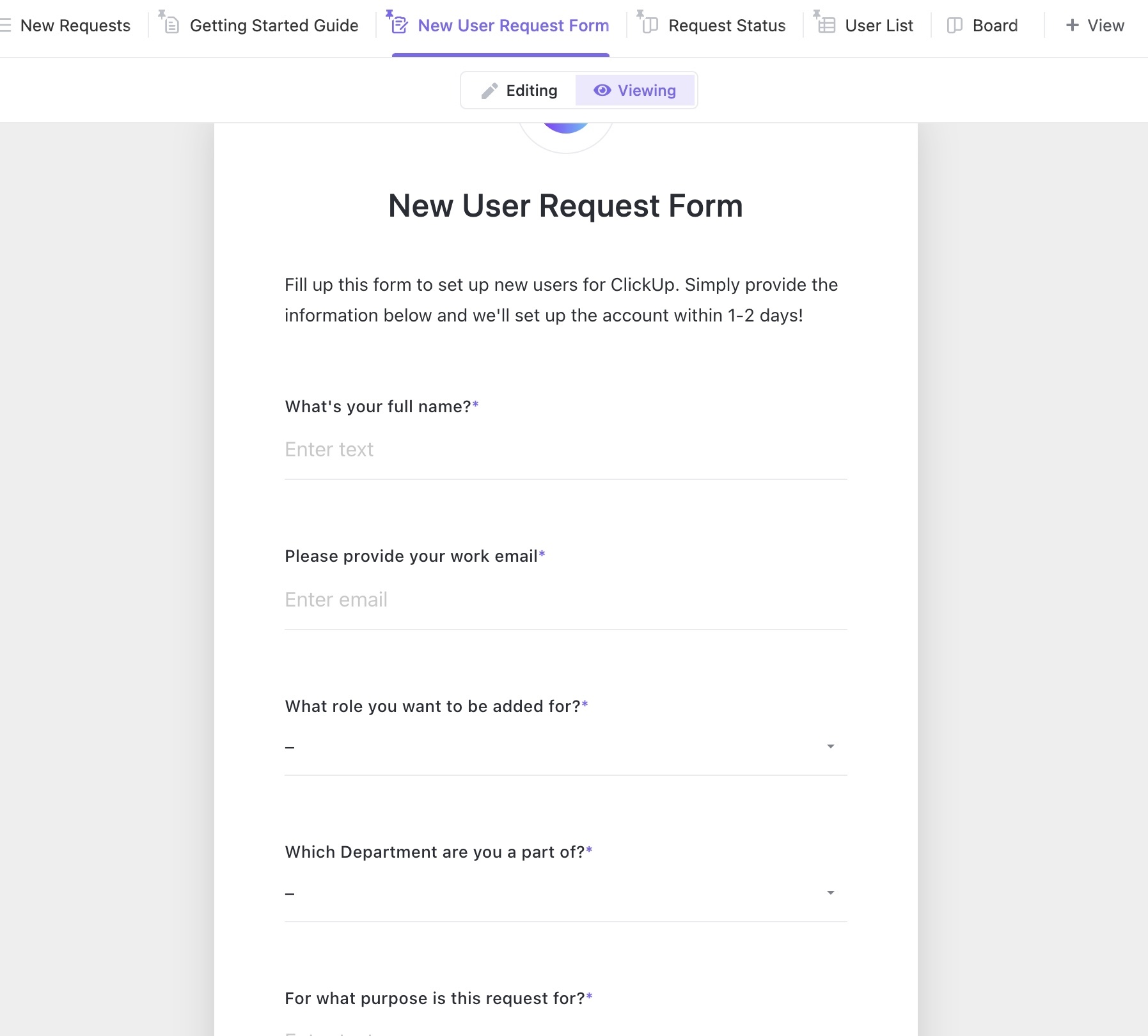 Vendor Application Form Template