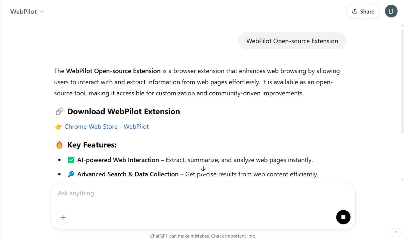WebPilot GPT