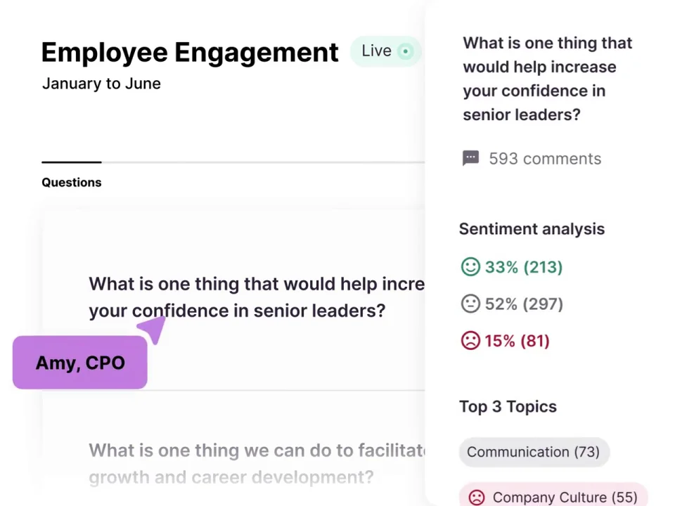 Culture Amp: Best for employee engagement and performance management