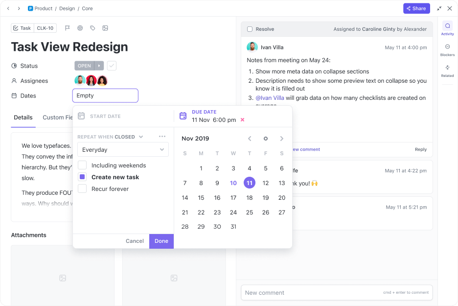 Nhiệm vụ ClickUp