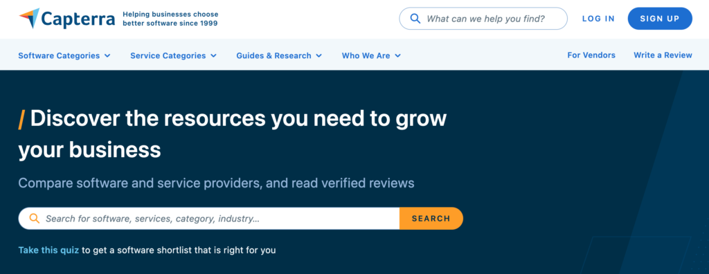 Capterra: best software review site