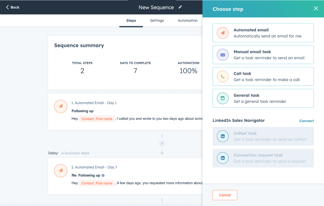 HubSpot Sales Hub for scoring sales leads