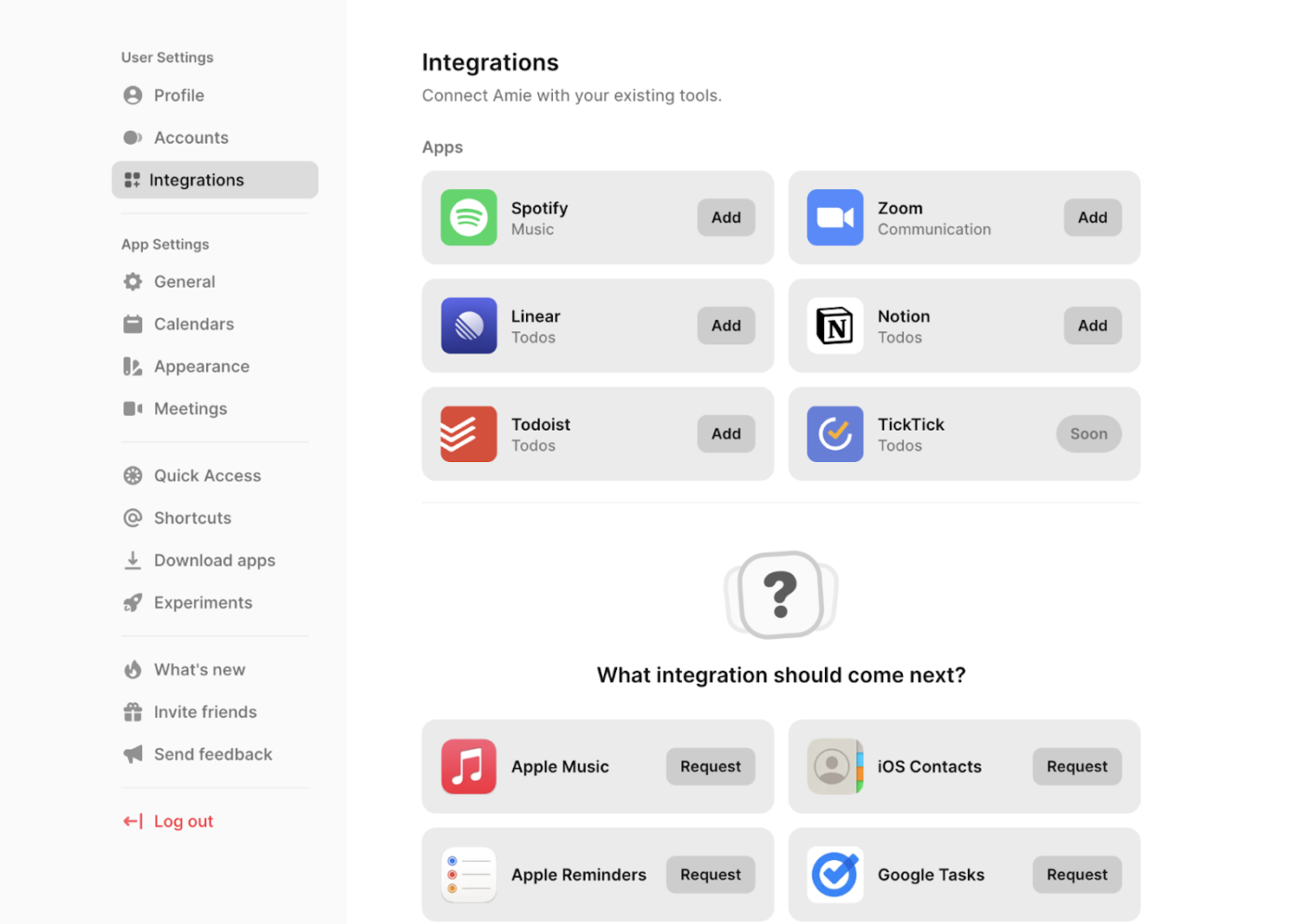 Email and productivity tools integration