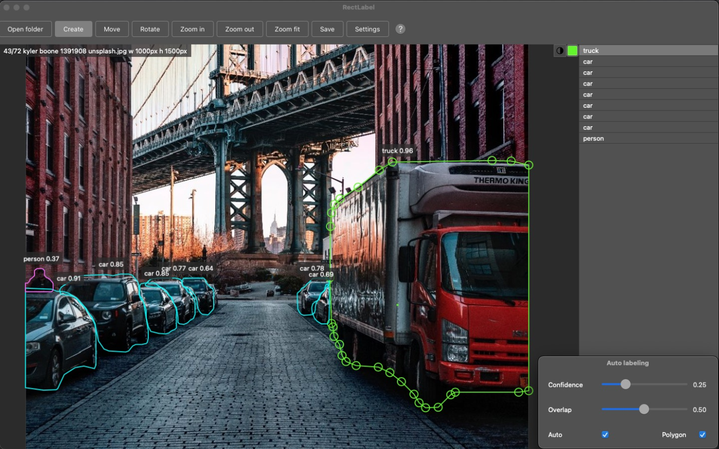 RectLabel advanced shape and keypoint annotation