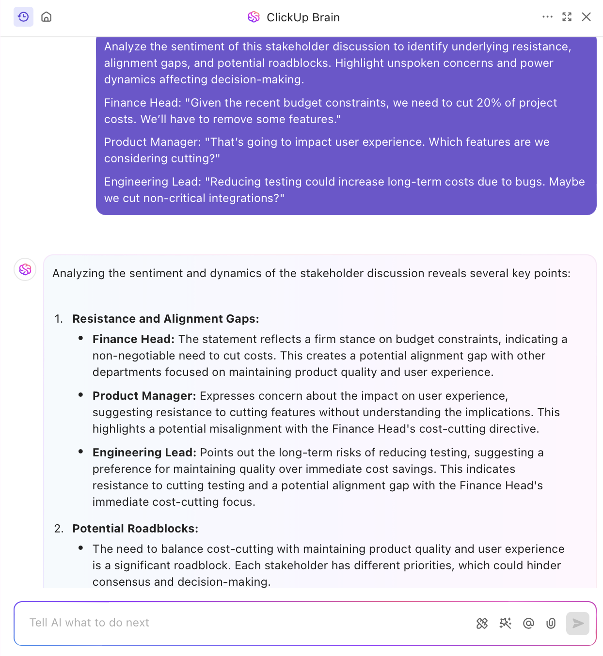 How to use AI for stakeholder kickoffs: Example of analyzing stakeholders' sentiments