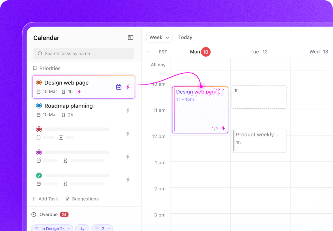 Calendario de ClickUp: cómo codificar por colores Google Calendar