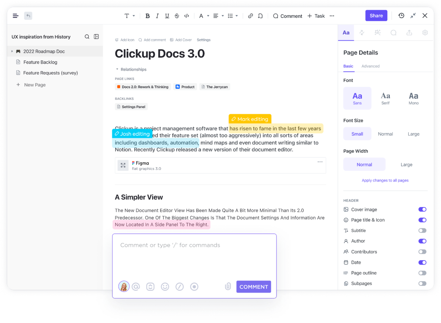 Cộng tác trên tài liệu với ClickUp Docs