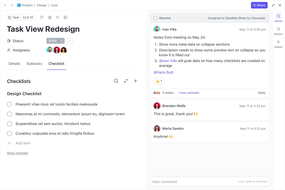 Tarefas do ClickUp: crie uma lista de tarefas específicas