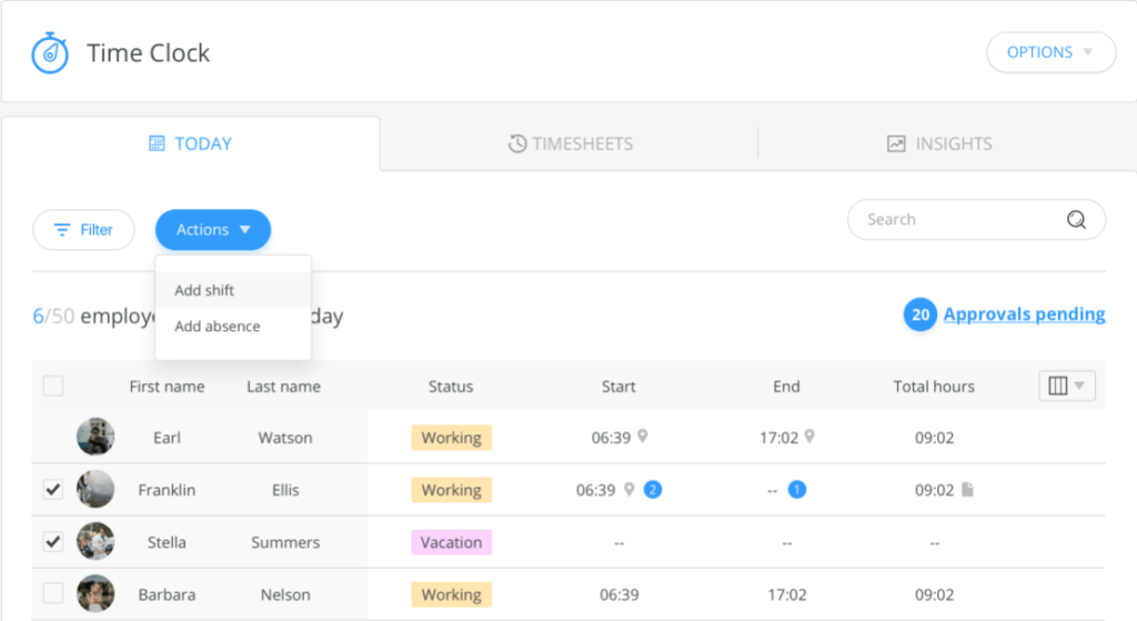 Connecteam: Crew scheduling software to monitor labor time on mobile phones