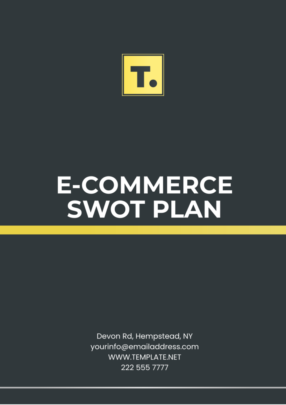 Modelo de plano SWOT para comércio eletrônico da Template.net
