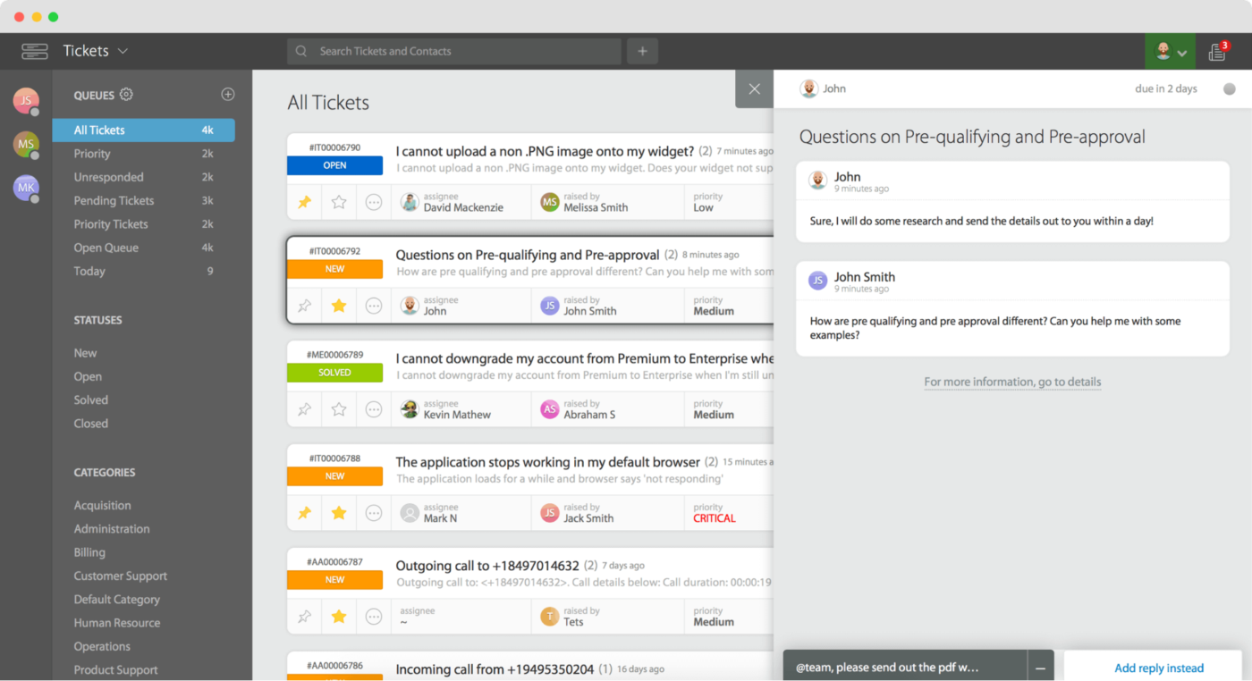 HappyFox: Internal ticketing system works with automation
