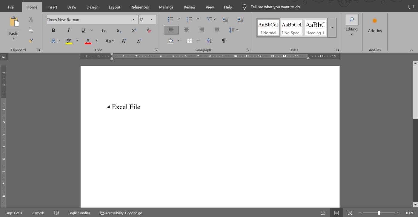Abra o documento do Word e clique onde deseja adicionar a tabela: como inserir o Excel no Word