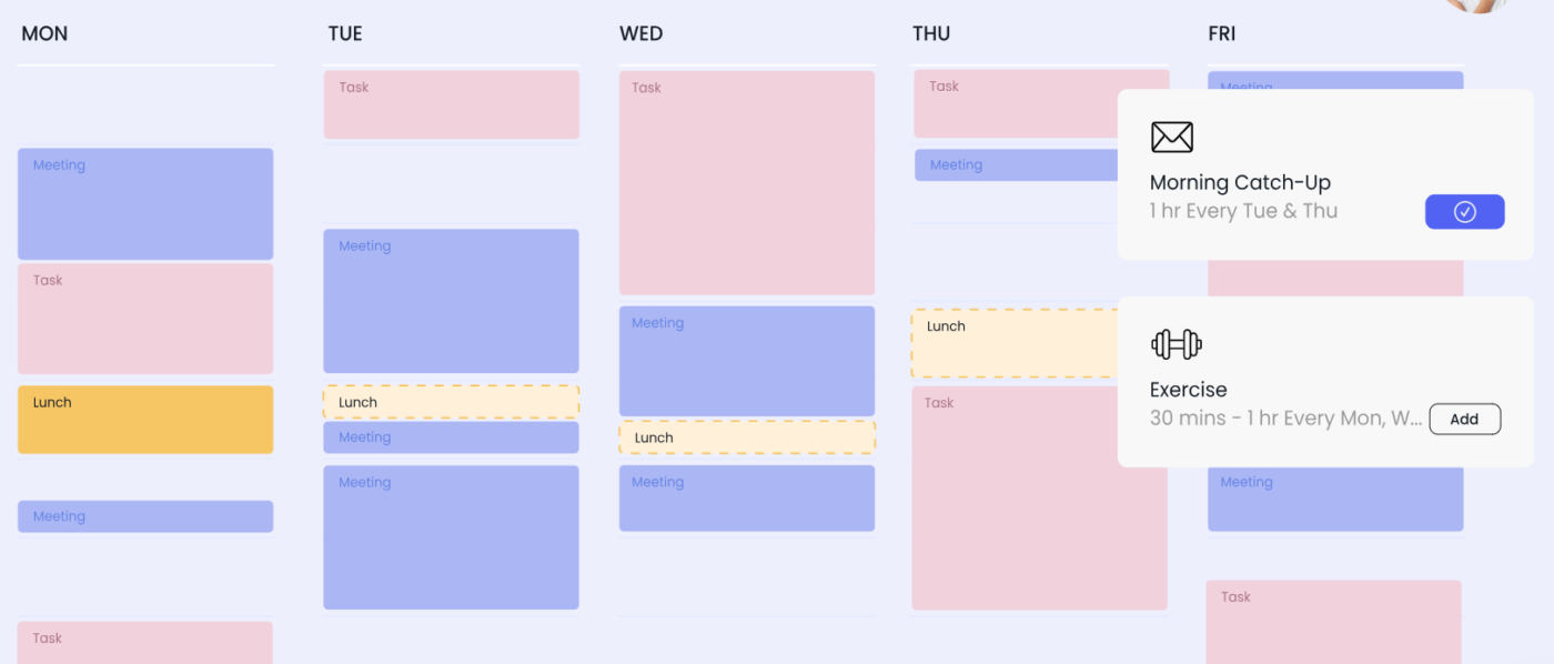 Reclaim.ai Dashboard: ai habit tracker