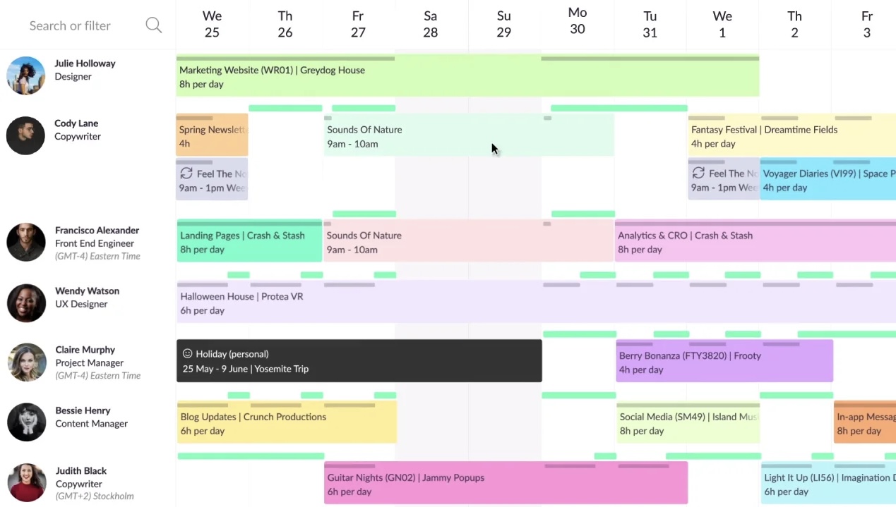 Resource Guru : ai resource management software 