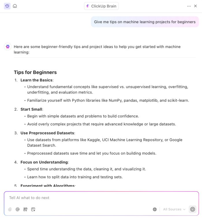 50 Machine Learning Projects for Beginners to Try | ClickUp