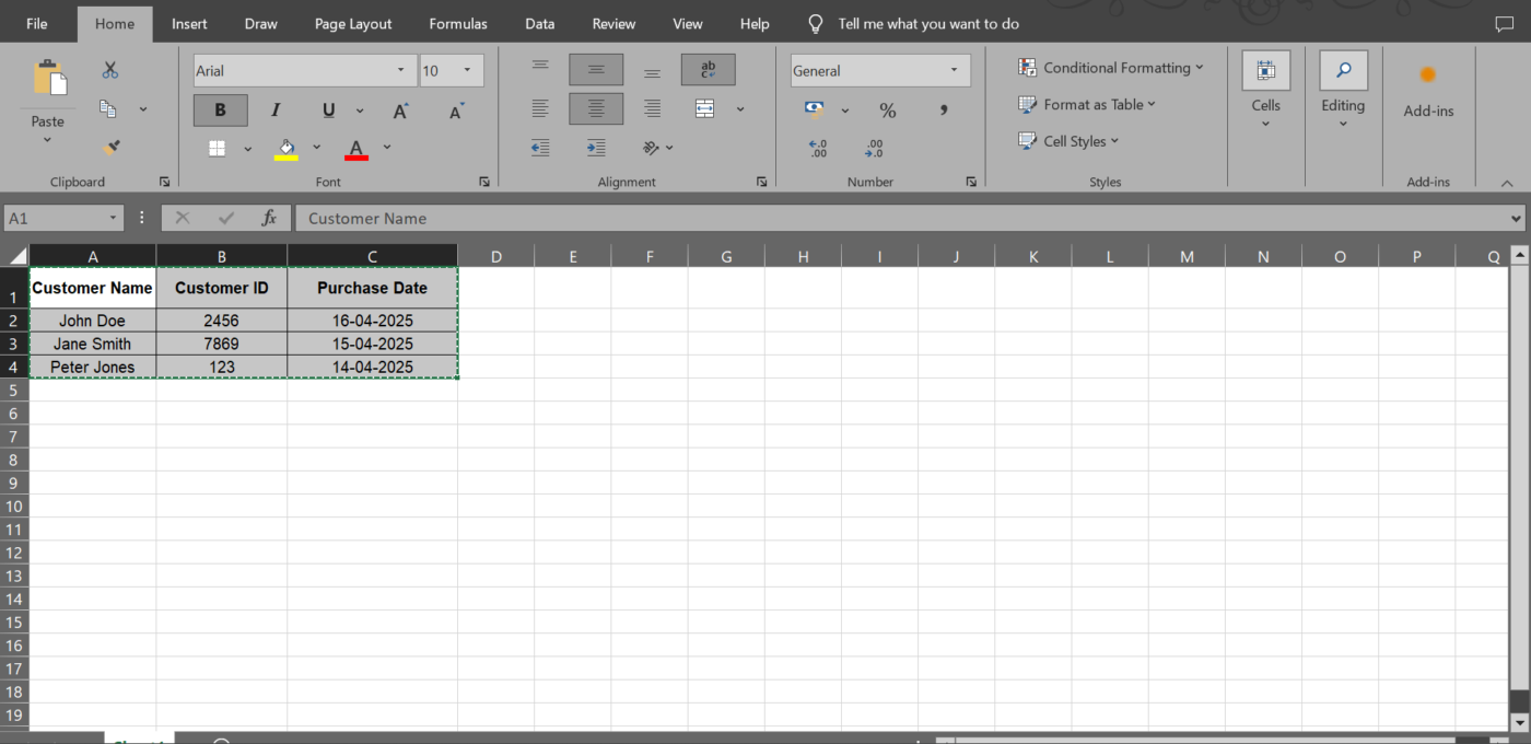 Selecione e copie a tabela: como inserir o Excel no Word