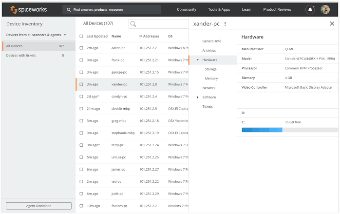 Spiceworks: Just a few clicks for enabling employees' success