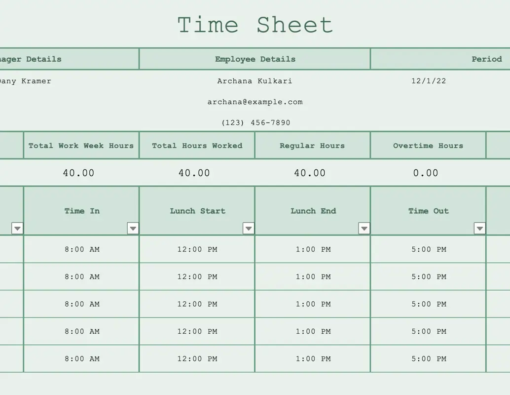 Excel Timesheet Template: Excel Timesheet Template by Microsoft365