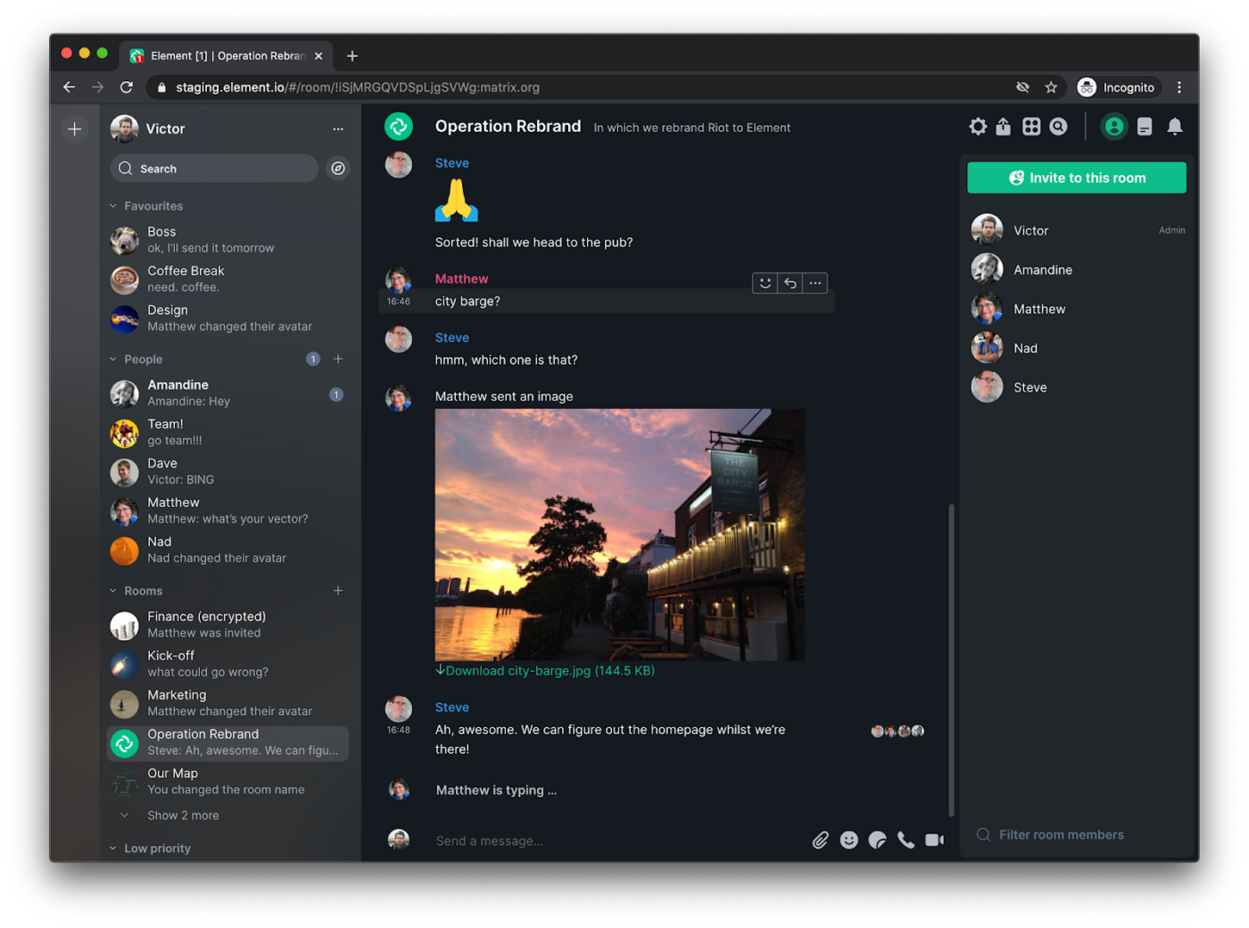 Element: Best for prioritizing data sovereignty and encrypted messaging