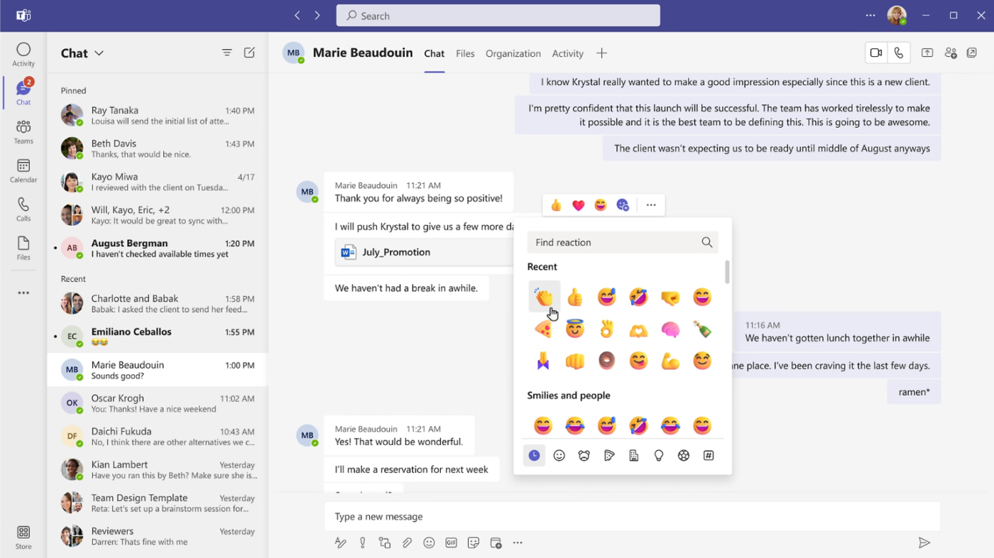 Discord Alternatives: Microsoft Teams: Best for messaging, video calls, and file sharing
