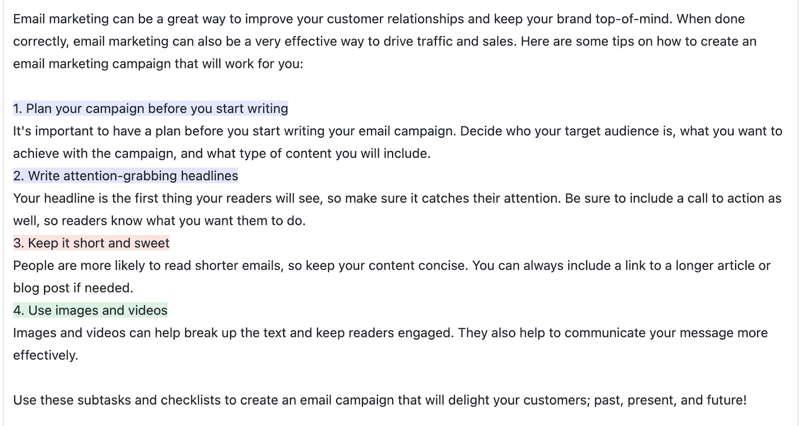 ClickUp Email Marketing Campaign Template