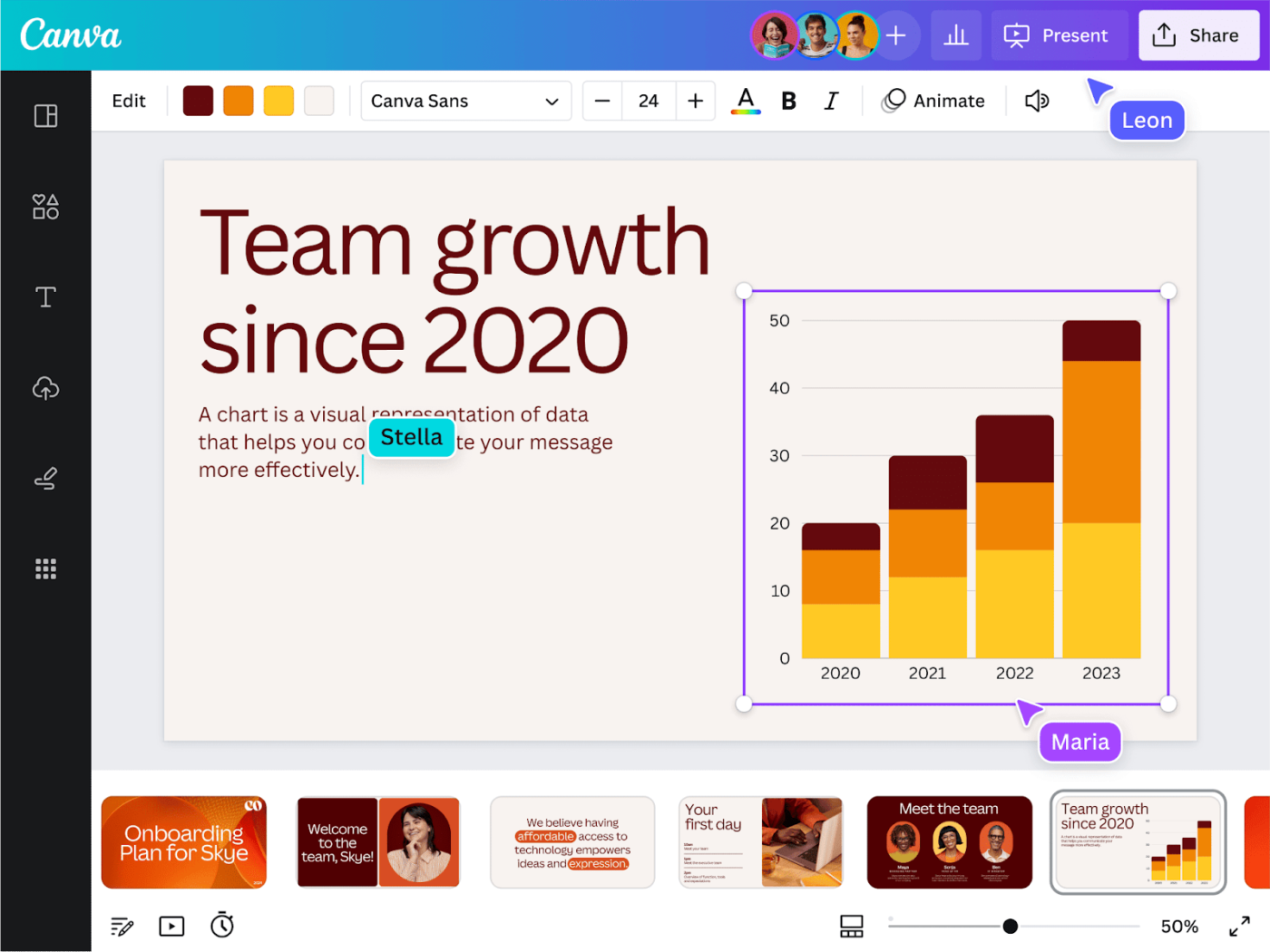 Thay thế Slides AI: Canva: Tốt nhất cho kể chuyện sáng tạo và trực quan
