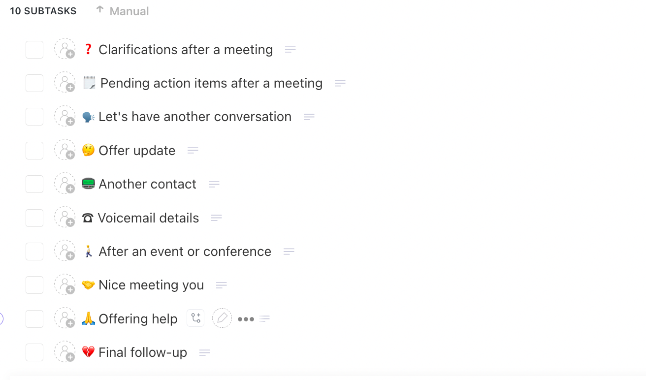 Sales Email Template: ClickUp Follow Up Email Template